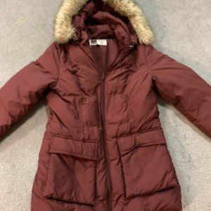 The M Coat Winter Jacket Burgundy Size Medium